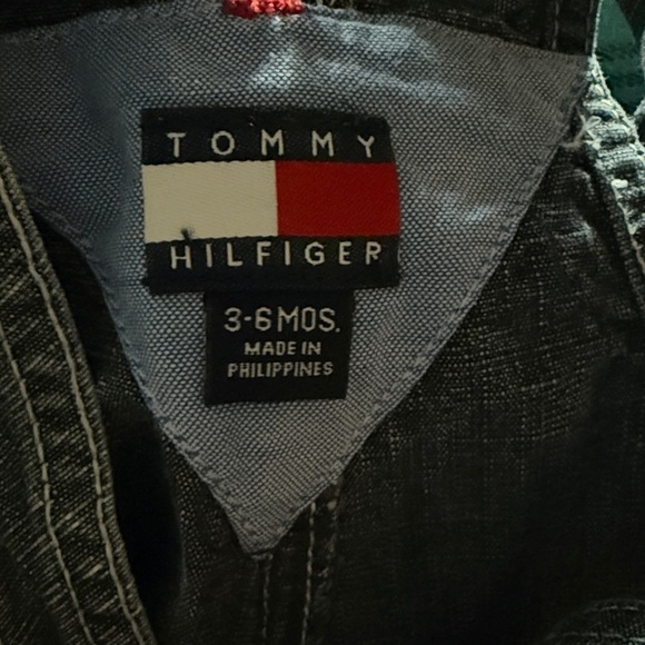Tommy Hilfiger Denim Overalls with Red Stitching - Picture 5 of 5